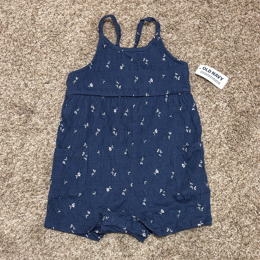 BRAND NEW Old Navy Navy Blue Toddler Romper